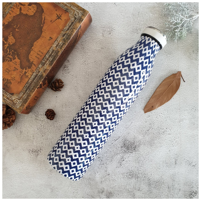 INSULATED 750 ml TALL BOTTLE - BLUE WAVE