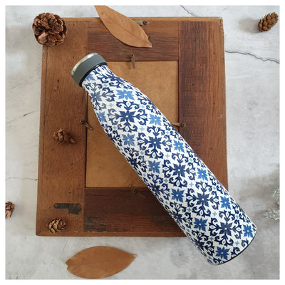 INSULATED 750 ml TALL BOTTLE - MOROCCAN FLORET