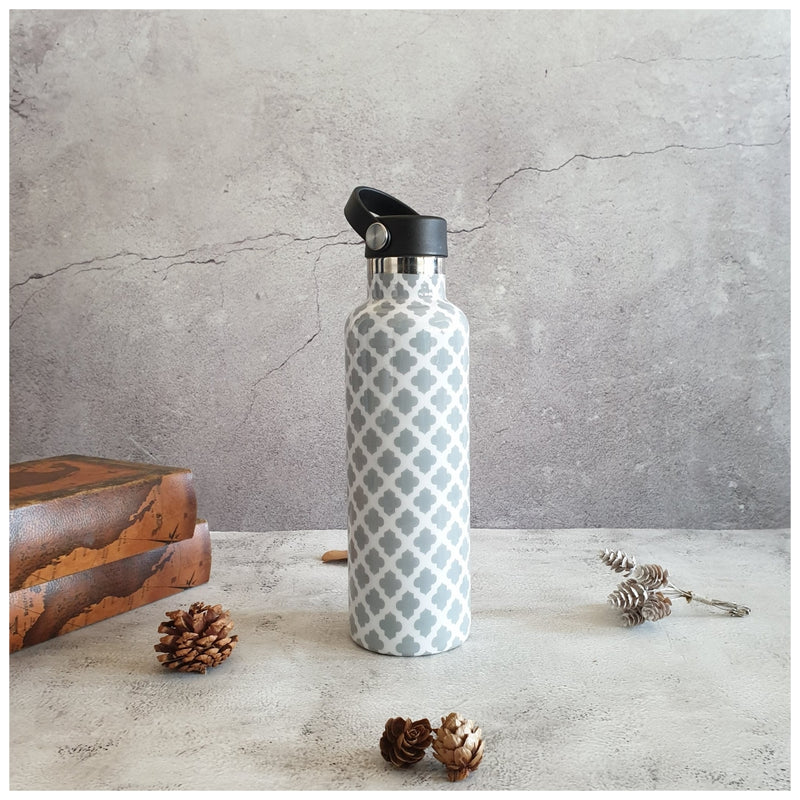 INSULATED BOTTLE, 750ml - HANDLE LOOP - MOROCCAN GREY