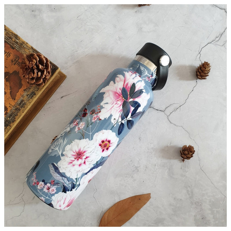 INSULATED BOTTLE, 750ml - HANDLE LOOP - DESERT ROSE GREY