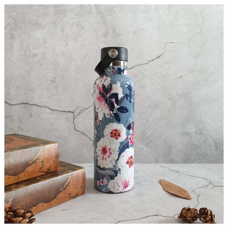 INSULATED BOTTLE, 750ml - HANDLE LOOP - DESERT ROSE GREY