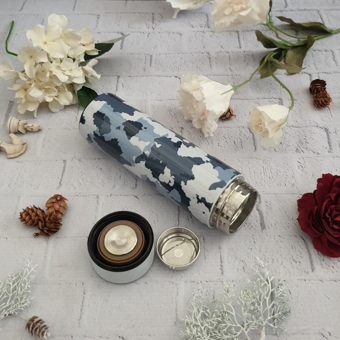 INSULATED SWEAT BOTTLE - 500 ML - BLUE CAMOUFLAGE