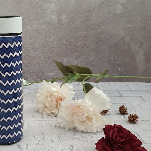 INSULATED SWEAT BOTTLE - 500 ML - DARK BLUE CHEVRON