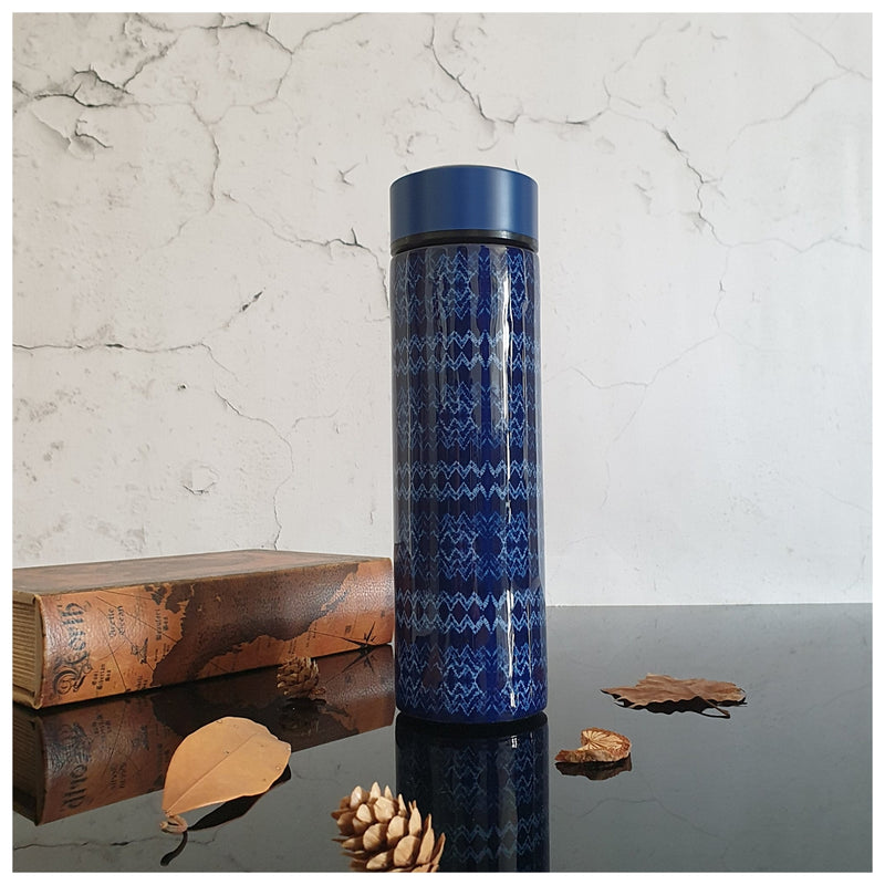 INSULATED SWEAT BOTTLE - 500 ML - TRIBAL IKAT WAVE