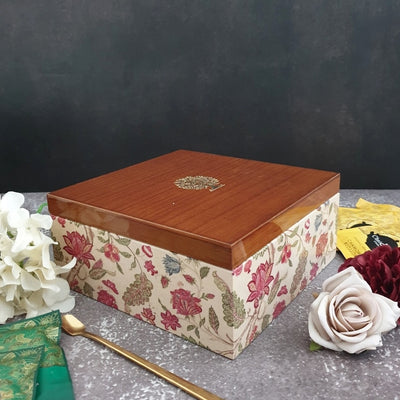 Box - Wooden Tea Box (Multi-purpose) - Tree of Life Floral