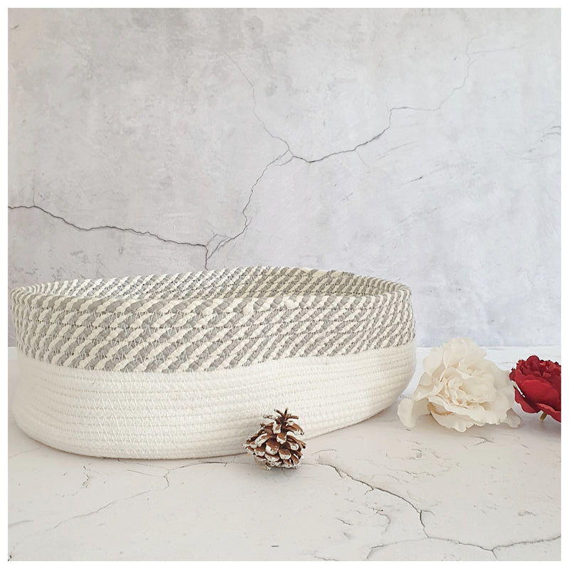 Basket - Jute - Moon Stone (Grey & White) - Set of 2