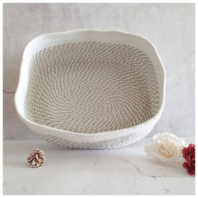 Basket - Jute - Moon Stone (Grey & White) - Set of 2