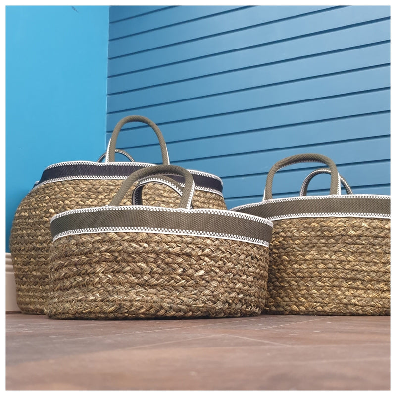Basket - Sea Grass - Laundry/Storage - Emerald Earth - Set of 3