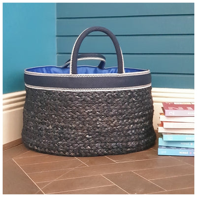 Basket - Sea Grass - Laundry/Storage - Sapphire - Set of 3