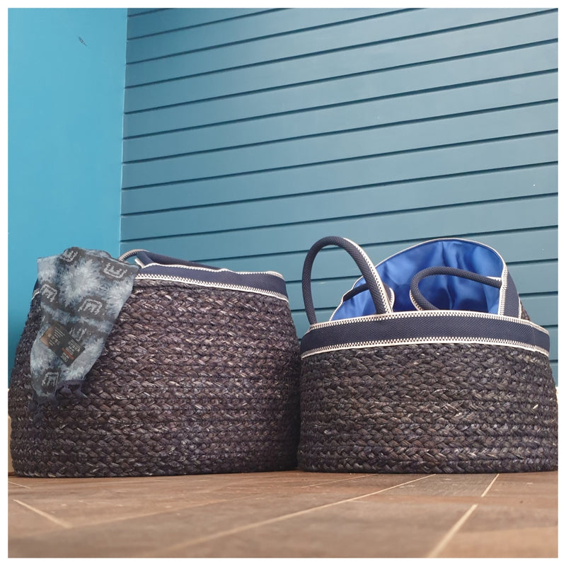 Basket - Sea Grass - Laundry/Storage - Sapphire - Set of 3