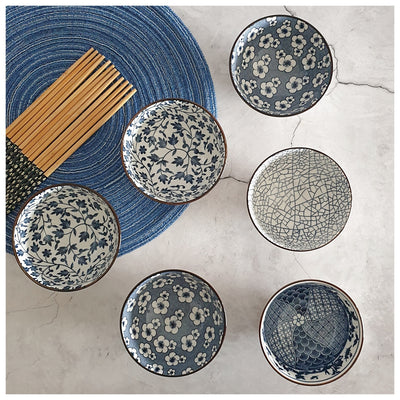 Ceramic - Soup/Rice Bowls - Set of 6 - Shibori Collection