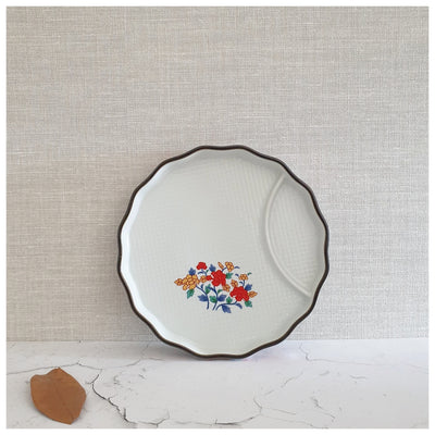 Ceramic - Dip Dish Starter/Serving Plate - Round Large - Oriental Red