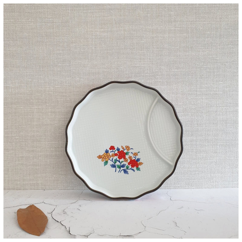 Ceramic - Dip Dish Starter/Serving Plate - Round Large - Oriental Red