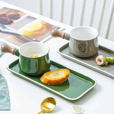 Ceramic - Breakfast/Fondue Set - Green