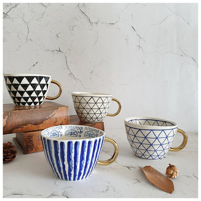 Ceramic Coffee Mug Set of 4 - The Ebony Collection