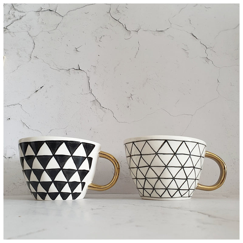 Ceramic Coffee Mug Set of 4 - The Ebony Collection