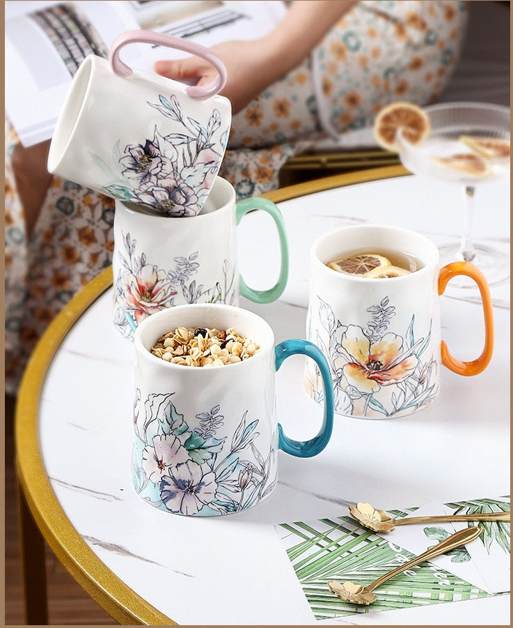 Ceramic Coffee Mug Set of 4 - The Spring Collection