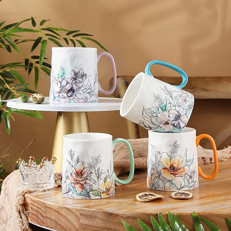Ceramic Coffee Mug Set of 4 - The Spring Collection