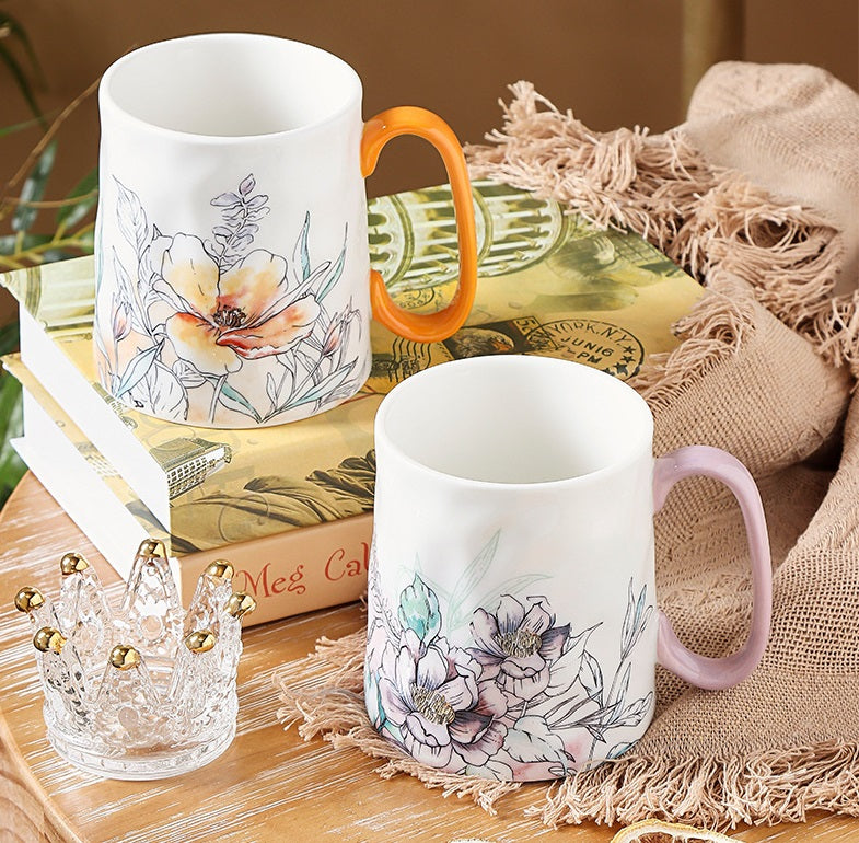 Ceramic Coffee Mug Set of 4 - The Spring Collection