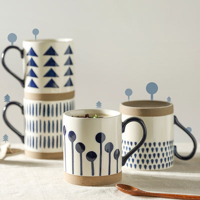 Ceramic Coffee Mug Set of 4 - The Indus Collection