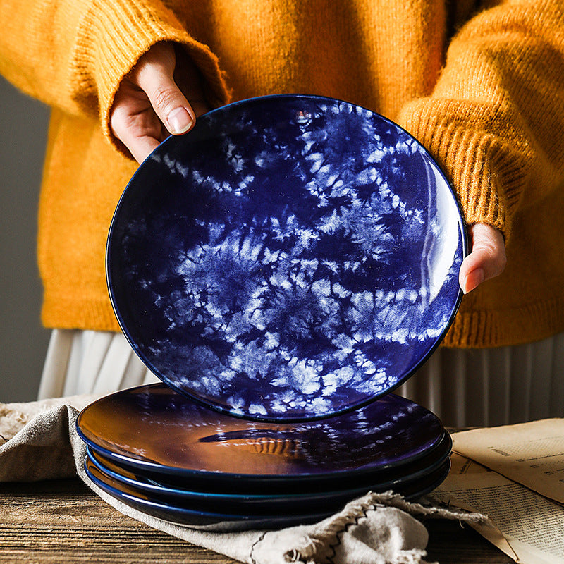 Ceramic - Dessert Platters - Set of 4 - Shibori Collection