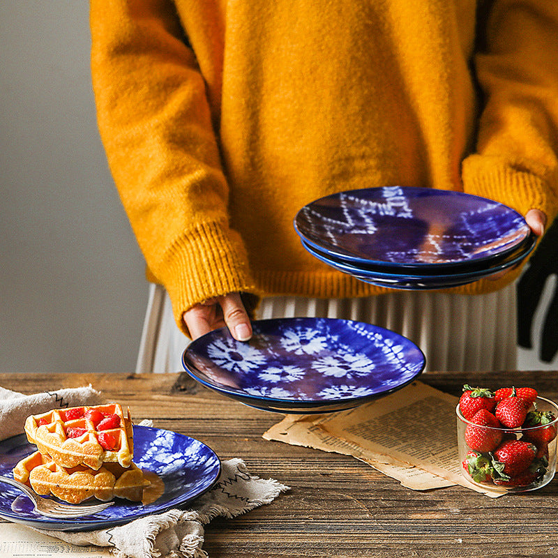Ceramic - Dessert Platters - Set of 4 - Shibori Collection