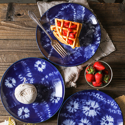 Ceramic - Dessert Platters - Set of 4 - Shibori Collection