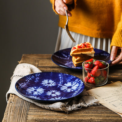 Ceramic - Dessert Platters - Set of 4 - Shibori Collection