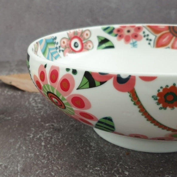Salad bowl - Ceramic - Floral Printed