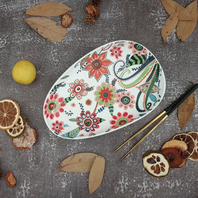 Ceramic - Floral Printed - Dip Dish