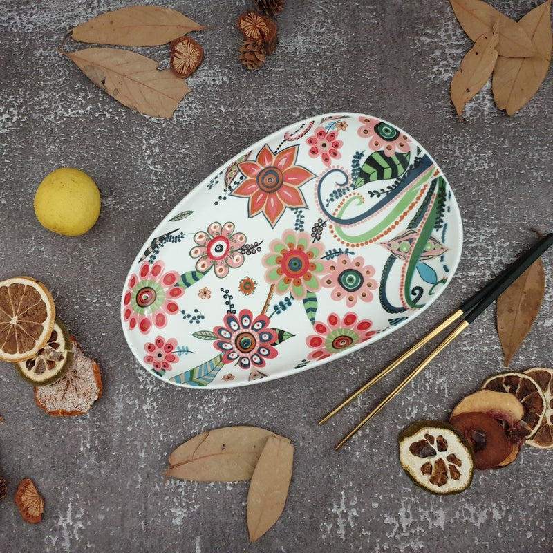 Ceramic - Floral Printed - Dip Dish