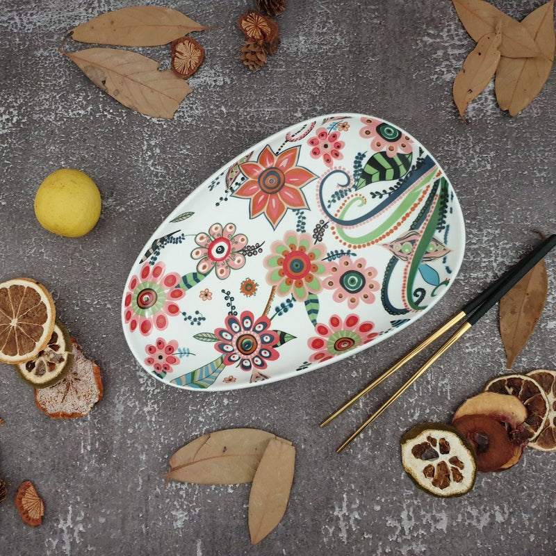 Ceramic - Floral Printed - Dip Dish