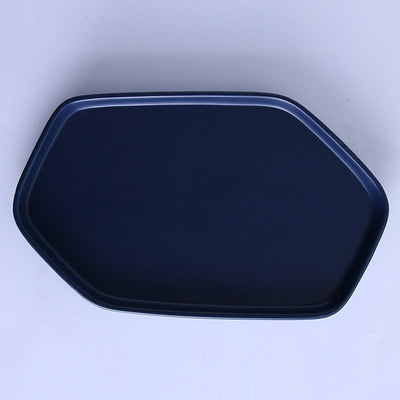 Cascade Cobalt Blue Ceramic - Hexagonal Platter with Small Match Bowl