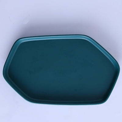 Envy Collection Green Ceramic - Hexagonal Platter with Small Bowl