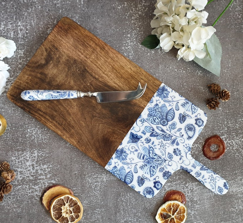Cheese Board & Knife Set - Water Lily
