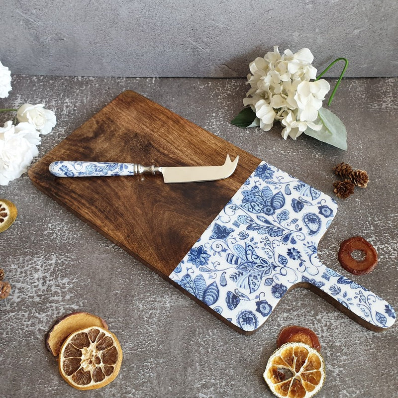 Cheese Board & Knife Set - Water Lily