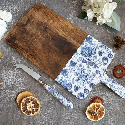 Cheese Board & Knife Set - Water Lily