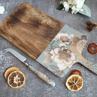 Cheese Board & Knife Set - Summer Rain
