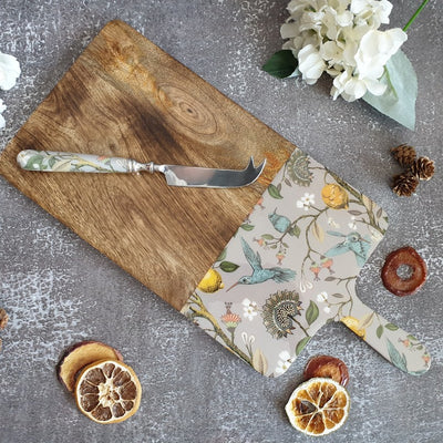 Cheese Board & Knife Set - Humming Bird