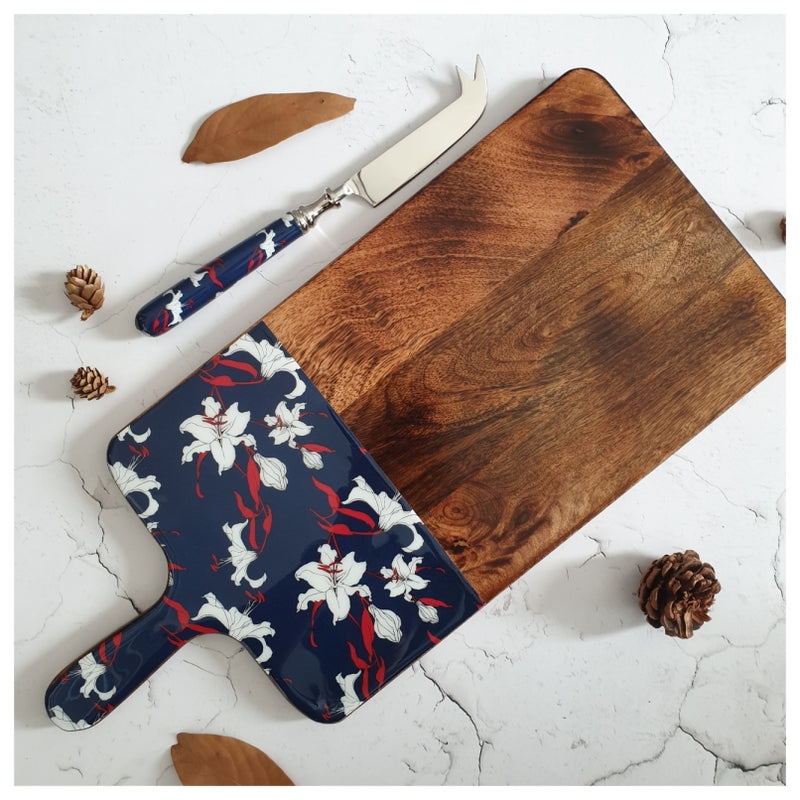 Cheese Board & Knife Set - Frangipani