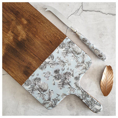 Cheese Board & Knife Set - Argentine Sky