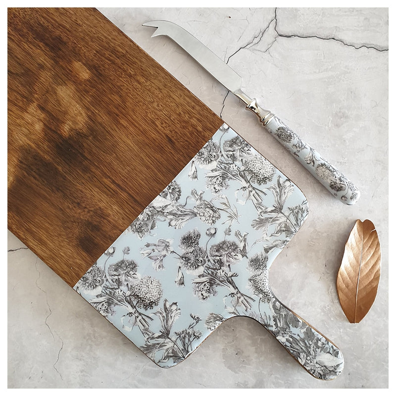 Cheese Board & Knife Set - Argentine Sky