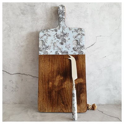 Cheese Board & Knife Set - Argentine Sky