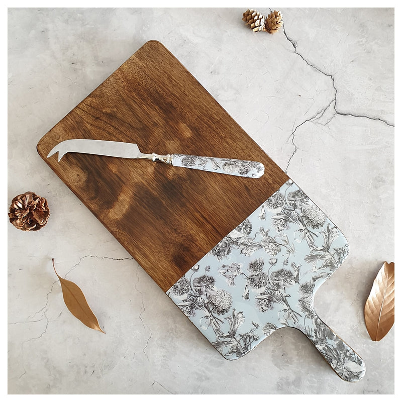 Cheese Board & Knife Set - Argentine Sky