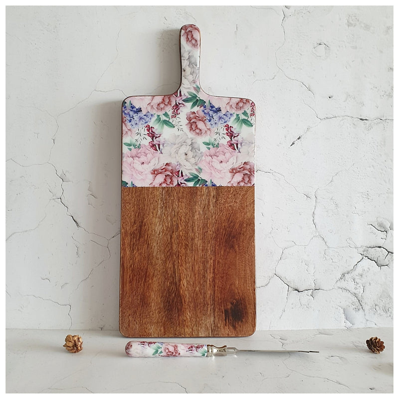 Cheese Board & Knife Set - Fuschia
