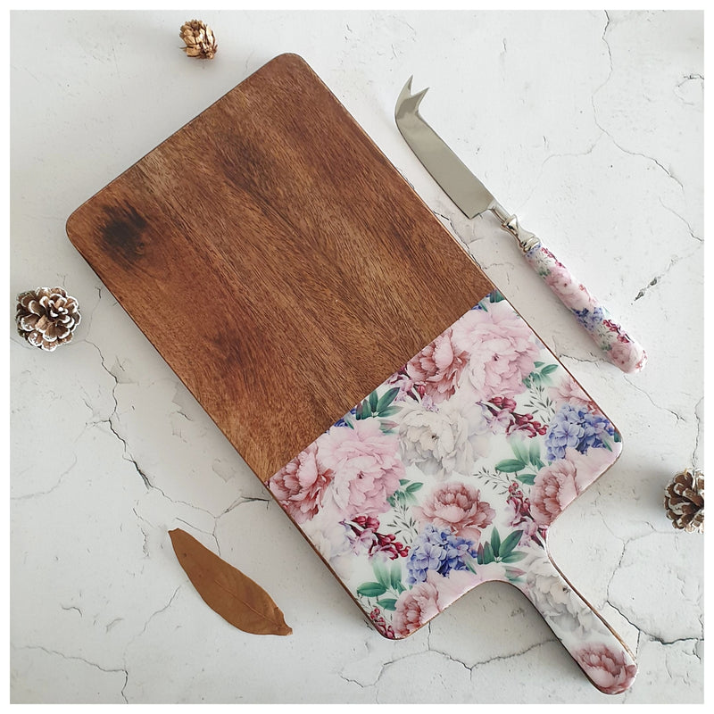 Cheese Board & Knife Set - Fuschia
