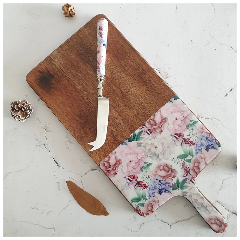 Cheese Board & Knife Set - Fuschia