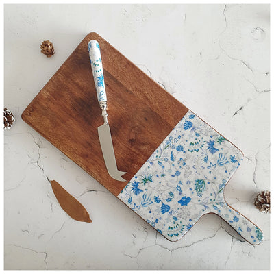 Cheese Board & Knife Set - Caribbean Floral