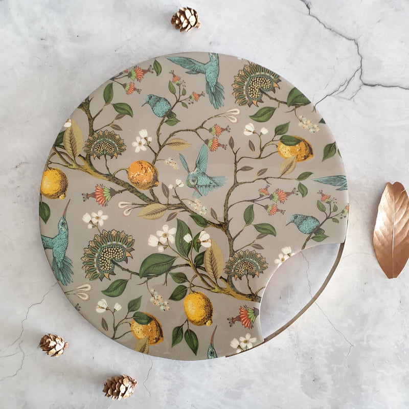 Cheese Board Only - Brass Handle - Humming Bird