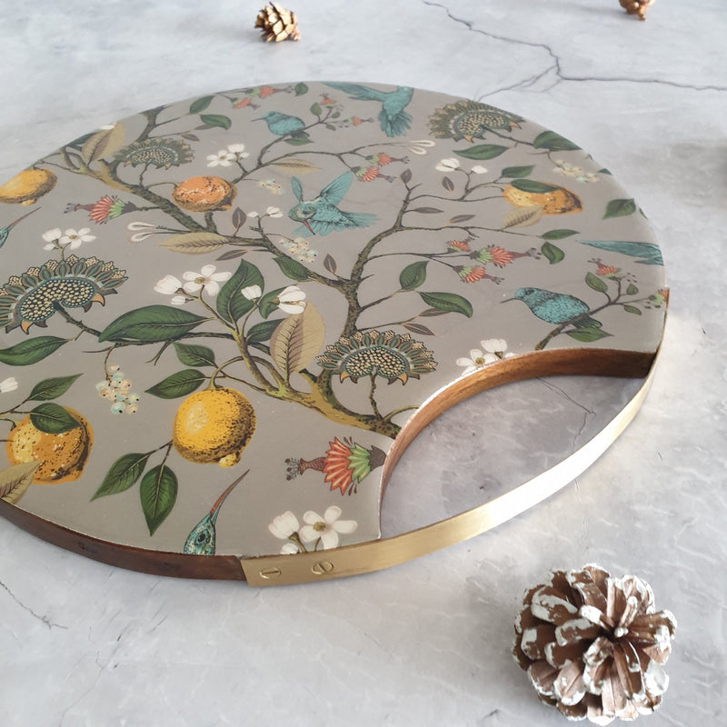 Cheese Board Only - Brass Handle - Humming Bird